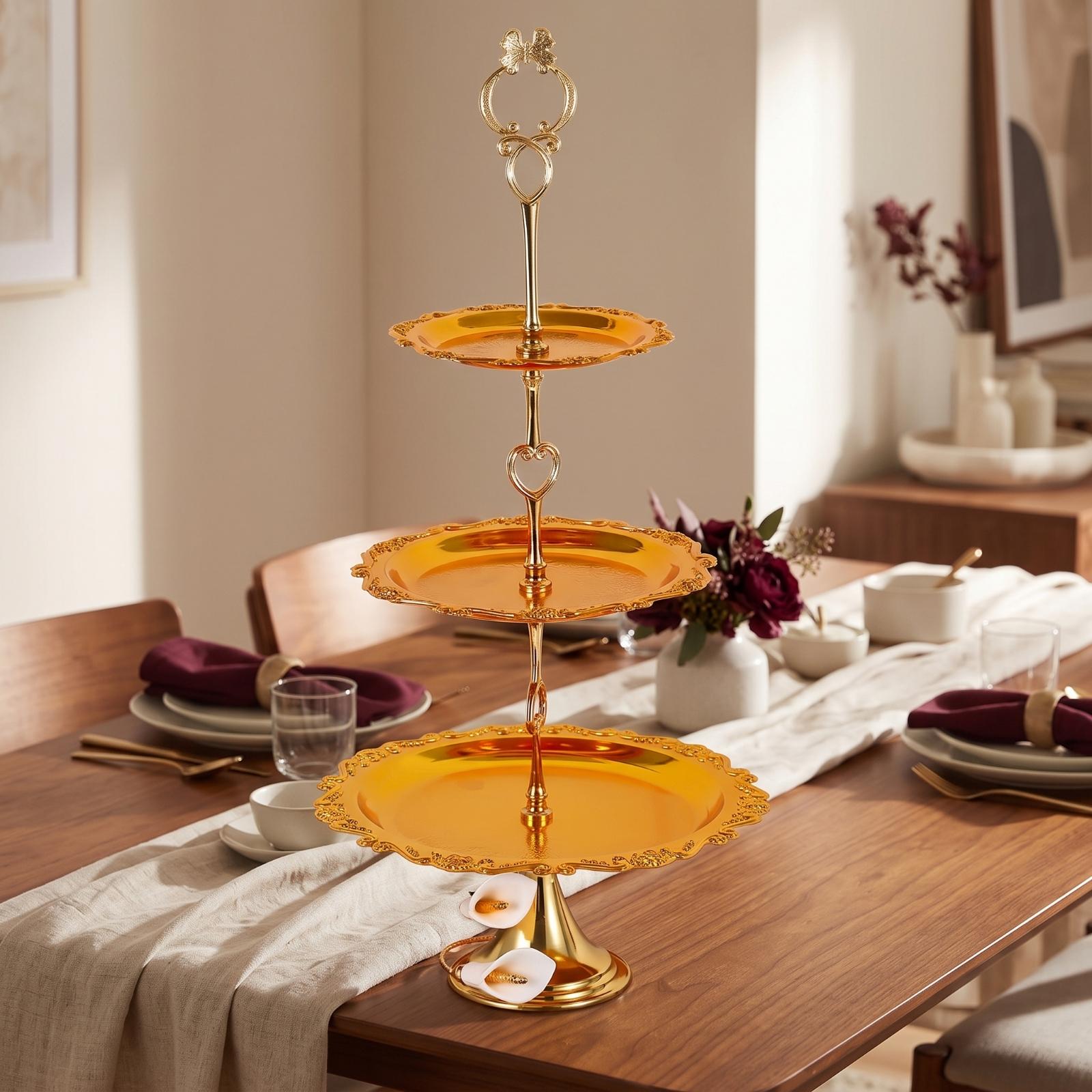 Cupcake Stand Tier - Suporte de Metal Multi-Níveis para Sobremesas