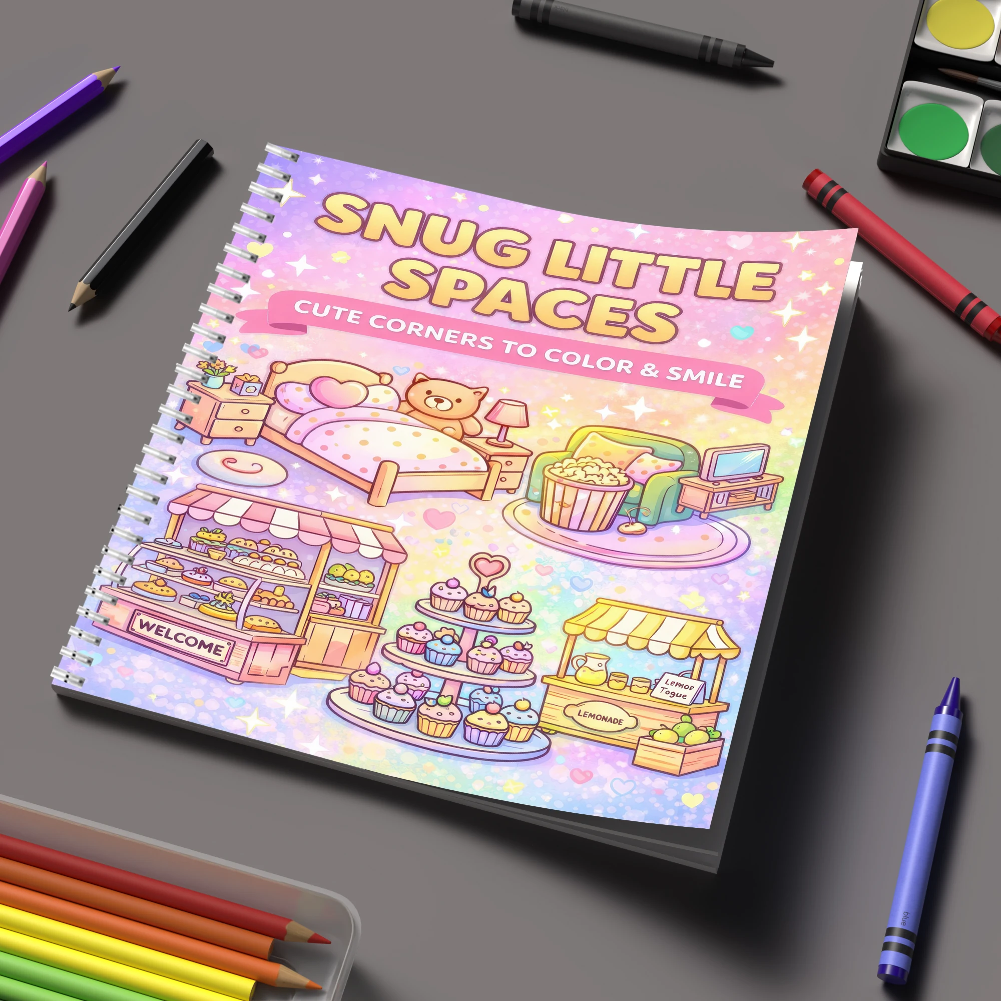 Supply Event - Livro de Colorir Espaços Pequenos para