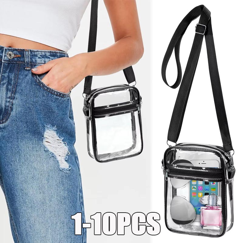 Event & Party Supply - 1-10PCS Bolsa Transversal Transparente para Mulheres