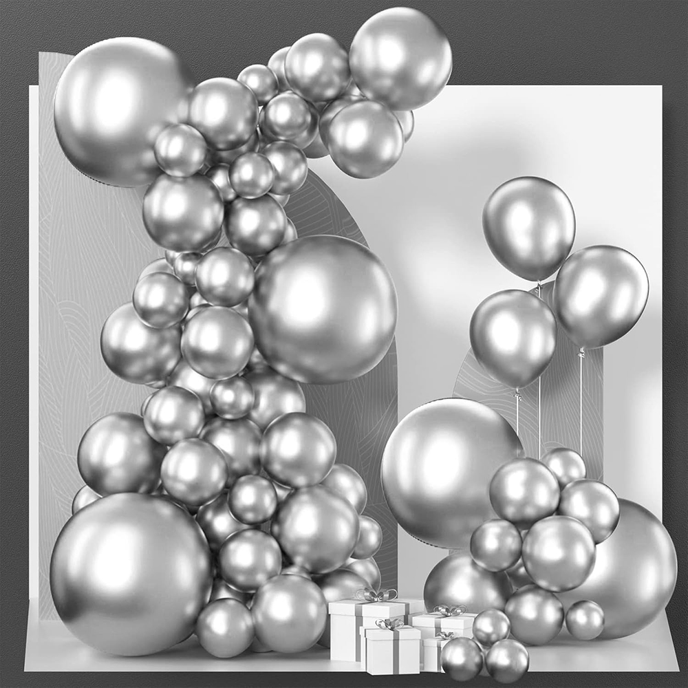 68 pçs metálico prata balões g - Balloon Arch Kit avaliação e preço