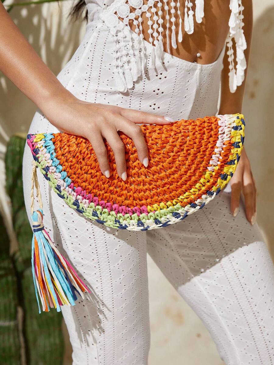 Bolsas de Mão Femininas, Bolsa - Paper Straw Color avaliação e preço