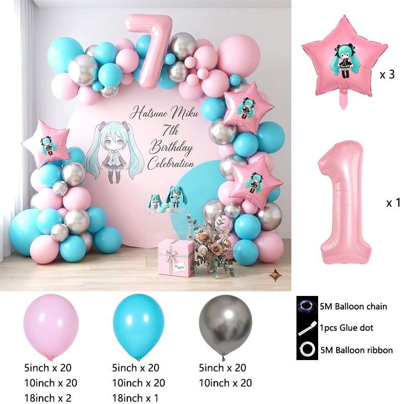 Kit de Arco de Balões Hatsune  - Balloon Arch Kit avaliação e preço