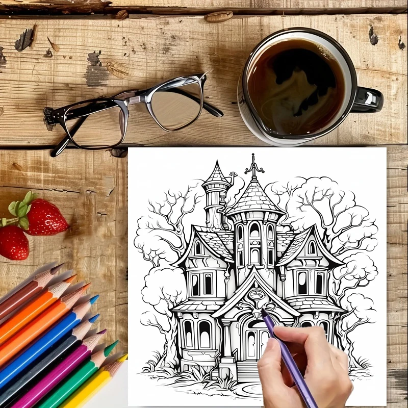 Livro de Colorir Casa Assombra - Supply Event avaliação e preço