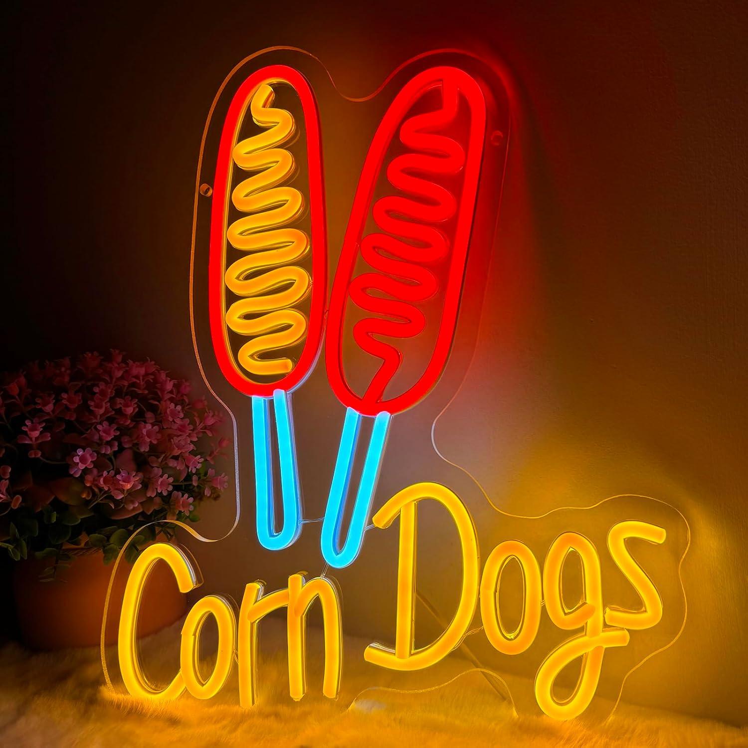 Letreiro Neon Corn Dog: Luzes  - Neon Sign Party avaliação e preço