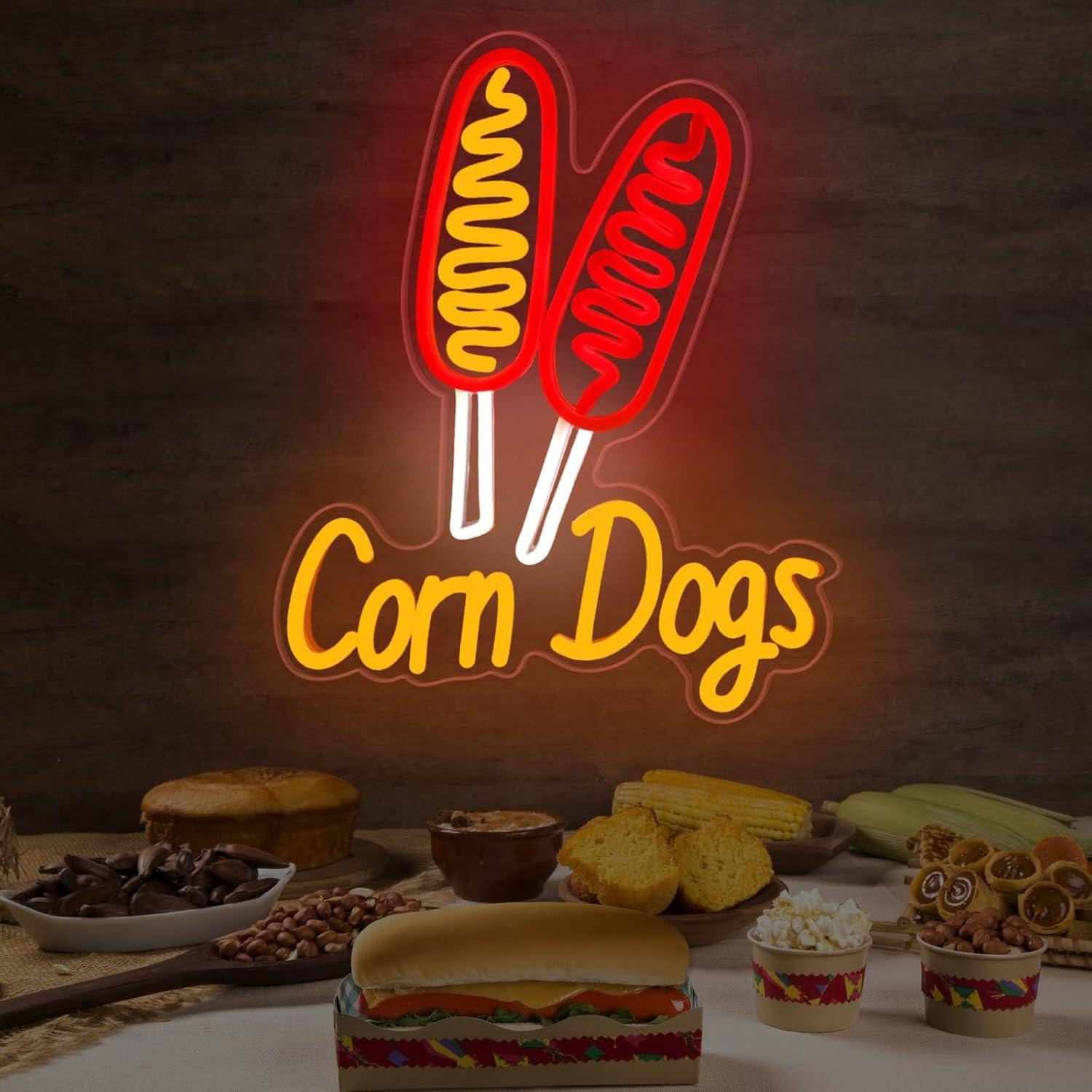 Letreiro Neon Corn Dog: Luzes  - Neon Sign Party avaliação e preço